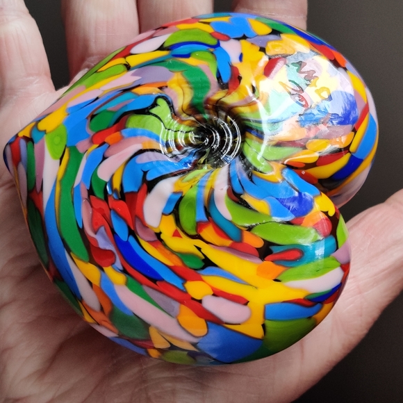 Signed Mad Art Paperweight Art Glass - Picture 12 of 12